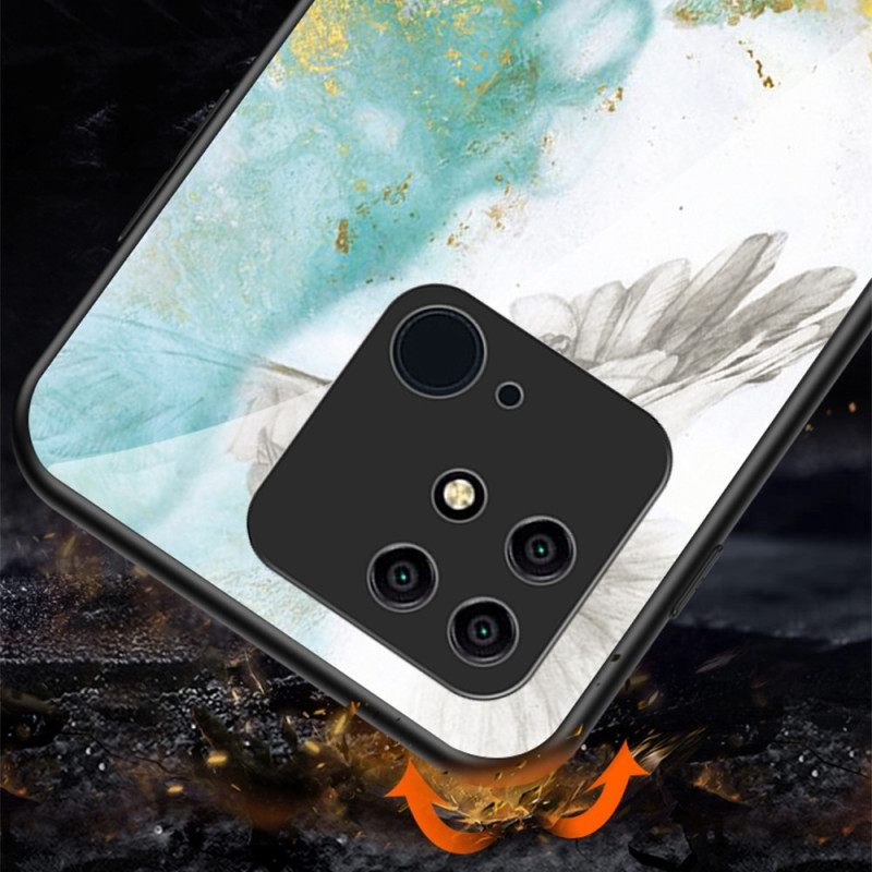 Kuori Xiaomi Redmi 10C Marble Tempered Glass