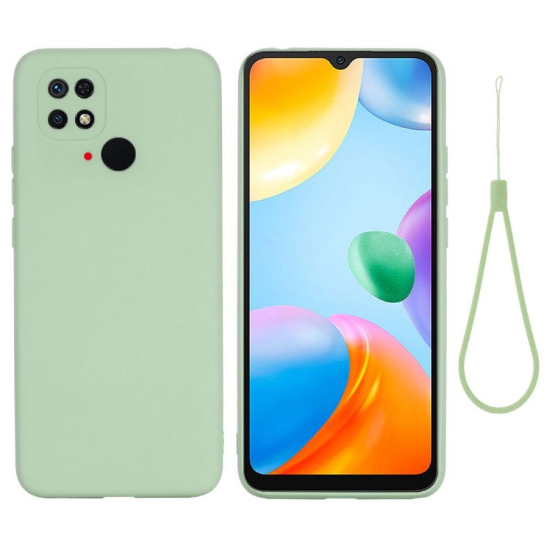 Kuori Xiaomi Redmi 10C Suojaketju Kuori Nestemäinen Silikonihihna