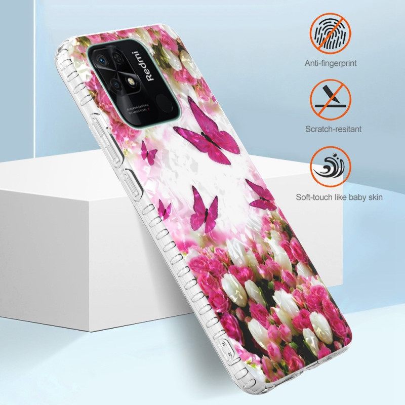 Kuori Xiaomi Redmi 10C Tyylikkäät Perhoset