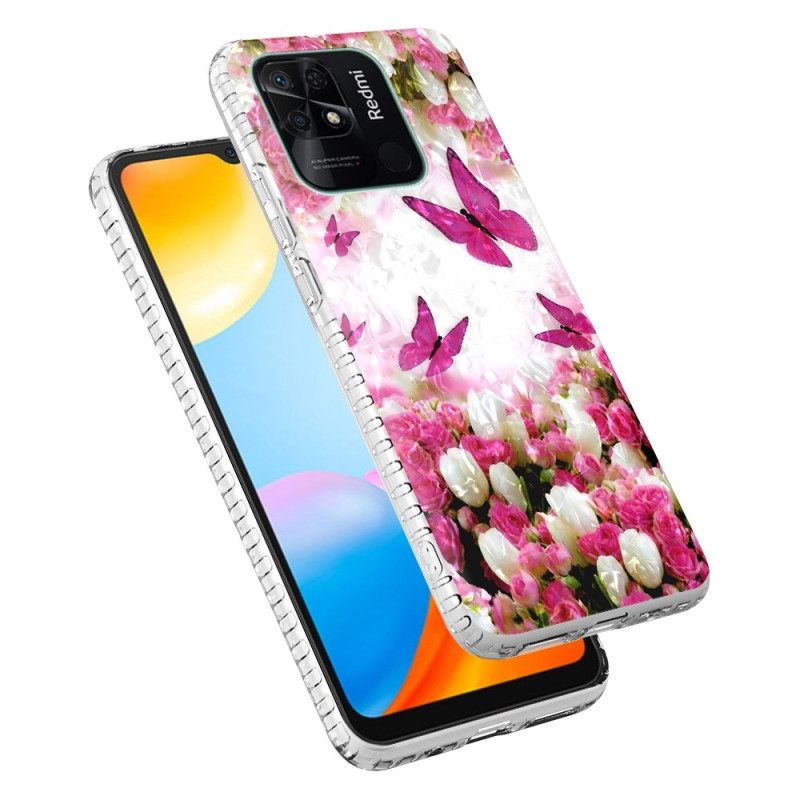 Kuori Xiaomi Redmi 10C Tyylikkäät Perhoset