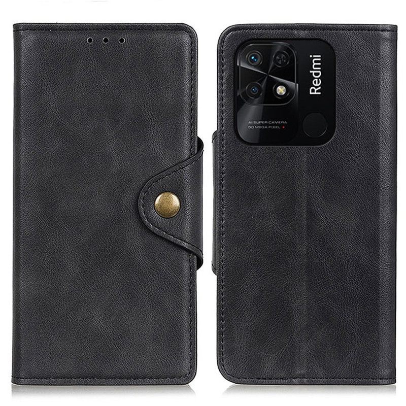 Nahkakotelo Xiaomi Redmi 10C Keinonahkainen Magneettipainike