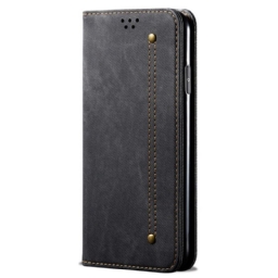 Puhelinkuoret Xiaomi Redmi 10C Kotelot Flip Denim Kangas