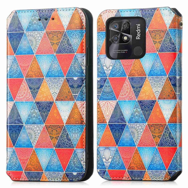 Puhelinkuoret Xiaomi Redmi 10C Kotelot Flip Design Rfid Caseneo