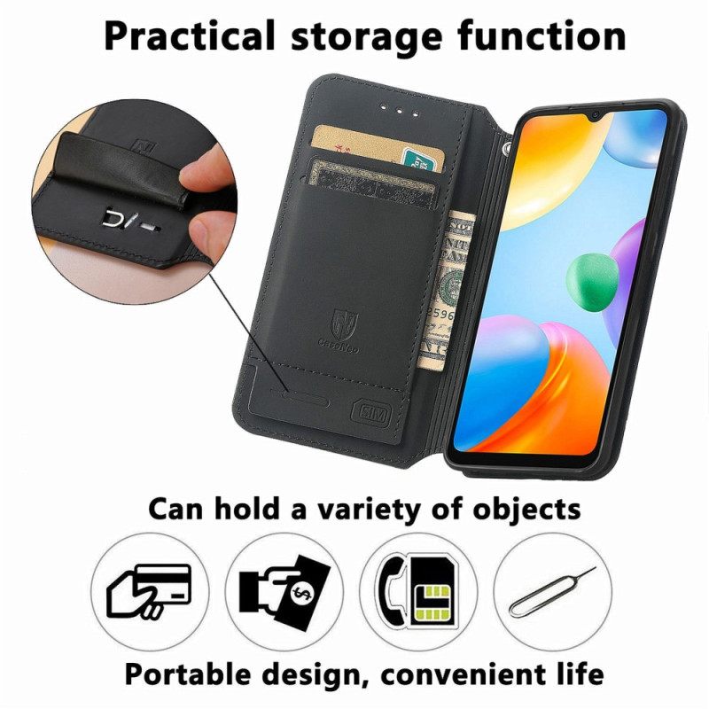 Puhelinkuoret Xiaomi Redmi 10C Kotelot Flip Design Rfid Caseneo