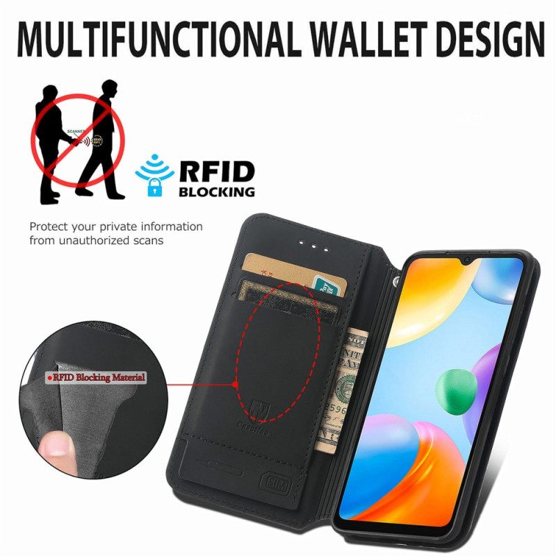 Puhelinkuoret Xiaomi Redmi 10C Kotelot Flip Design Rfid Caseneo