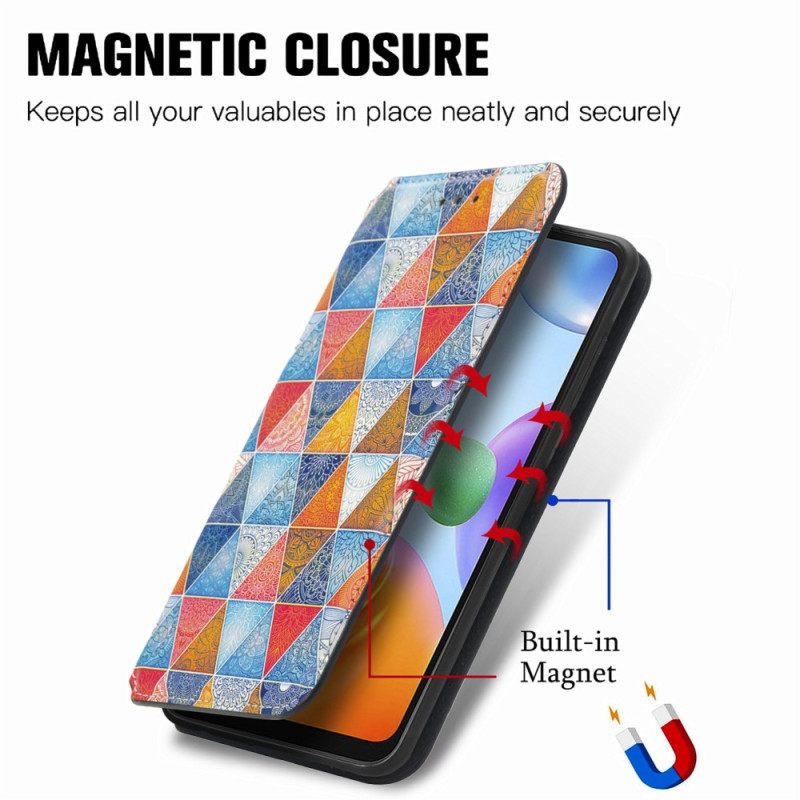 Puhelinkuoret Xiaomi Redmi 10C Kotelot Flip Design Rfid Caseneo
