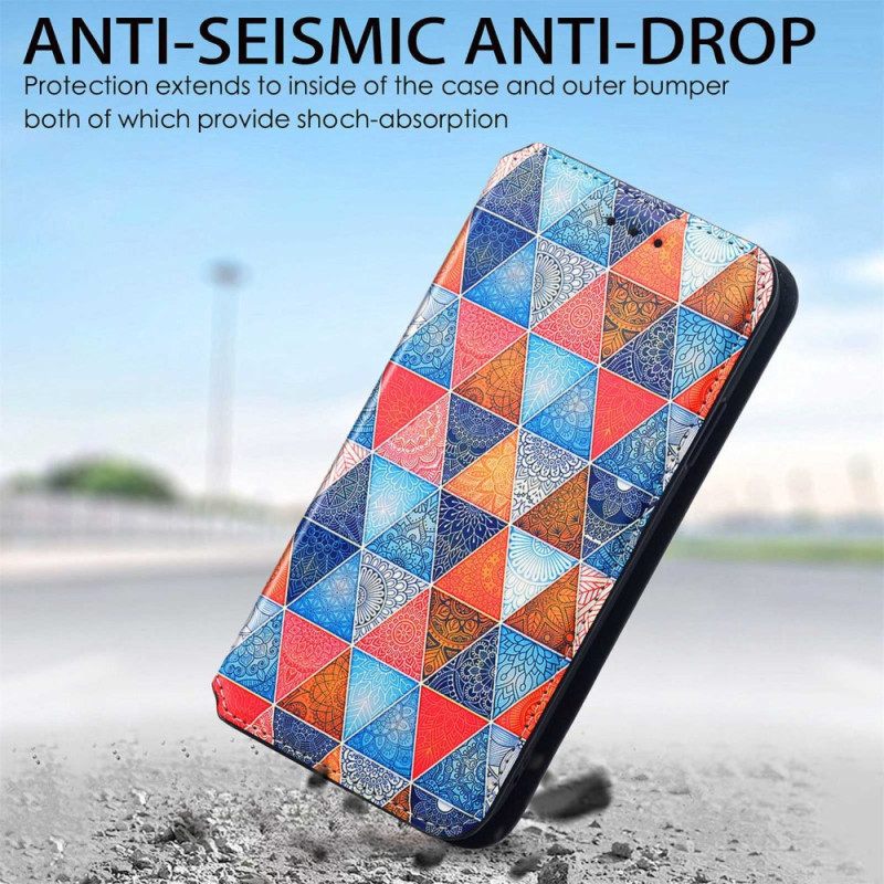 Puhelinkuoret Xiaomi Redmi 10C Kotelot Flip Design Rfid Caseneo
