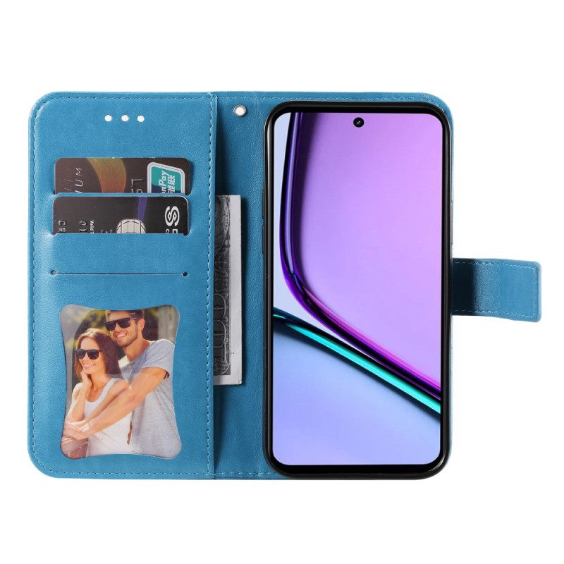 Kotelot Realme C67 Kukkakuvio Hihnalla