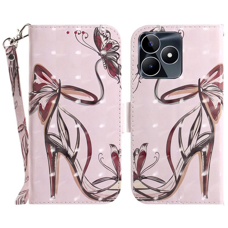 Kotelot Realme C53 Korkokenkäpidike Nauhalla Suojakuori