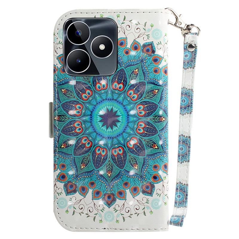 Kotelot Realme C53 Vihreä Mandalapidike Nauhalla