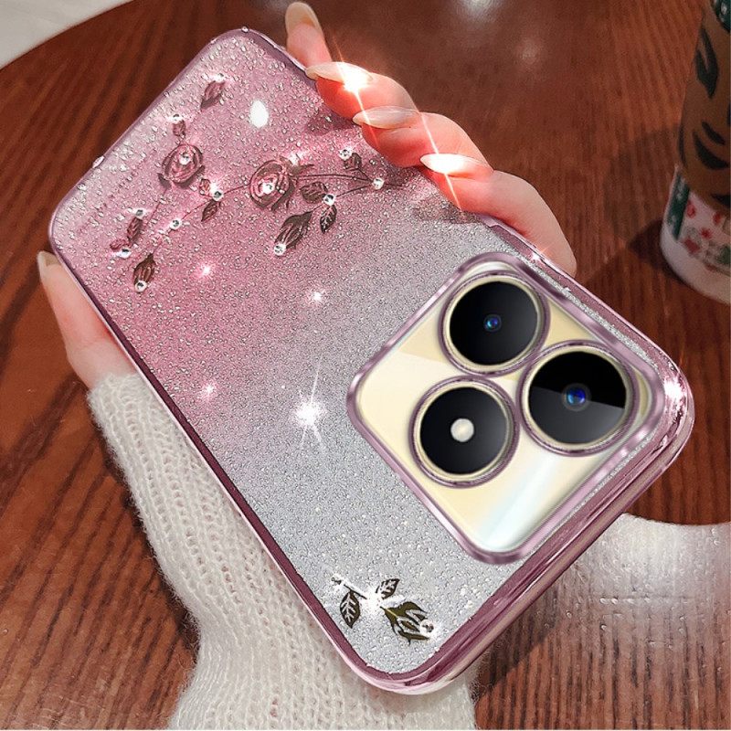 Kuori Realme C53 Kadem Kimallus- Ja Strassipidike