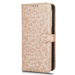 Nahkakotelo Realme C53 Kimaltelevia Pisteitä Ja Nauha