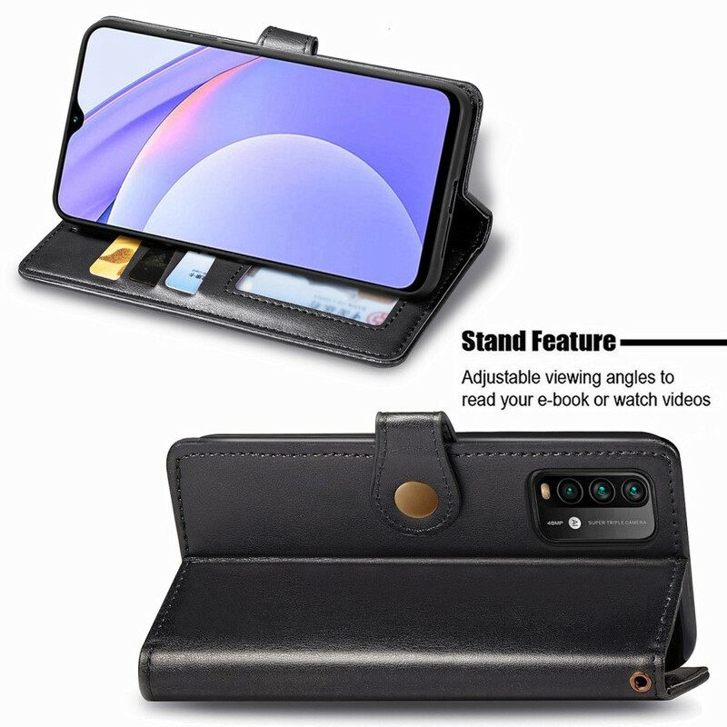 Kotelot Xiaomi Redmi 9T Keinonahka Ja Vintage-lukko