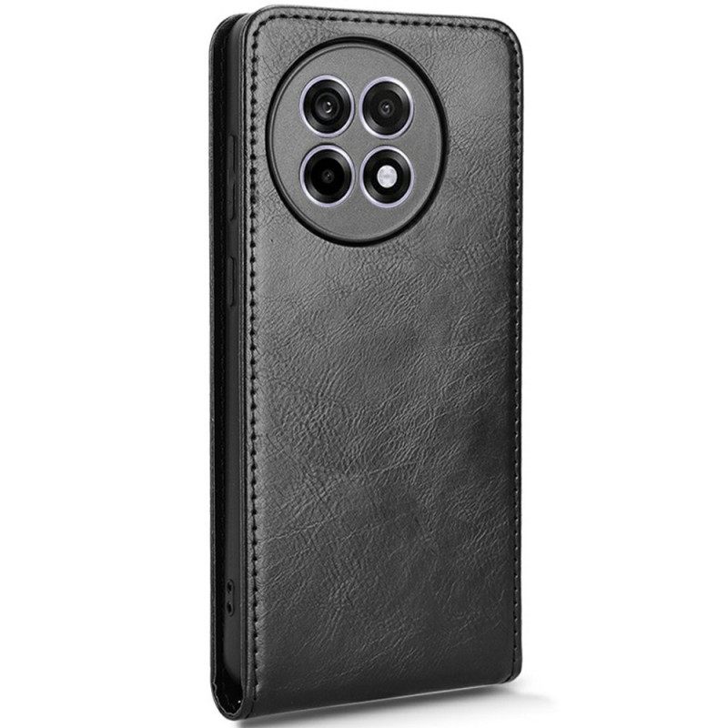 Kotelot Oneplus 13r Keinonahkaa Pystysuoralla Läpällä