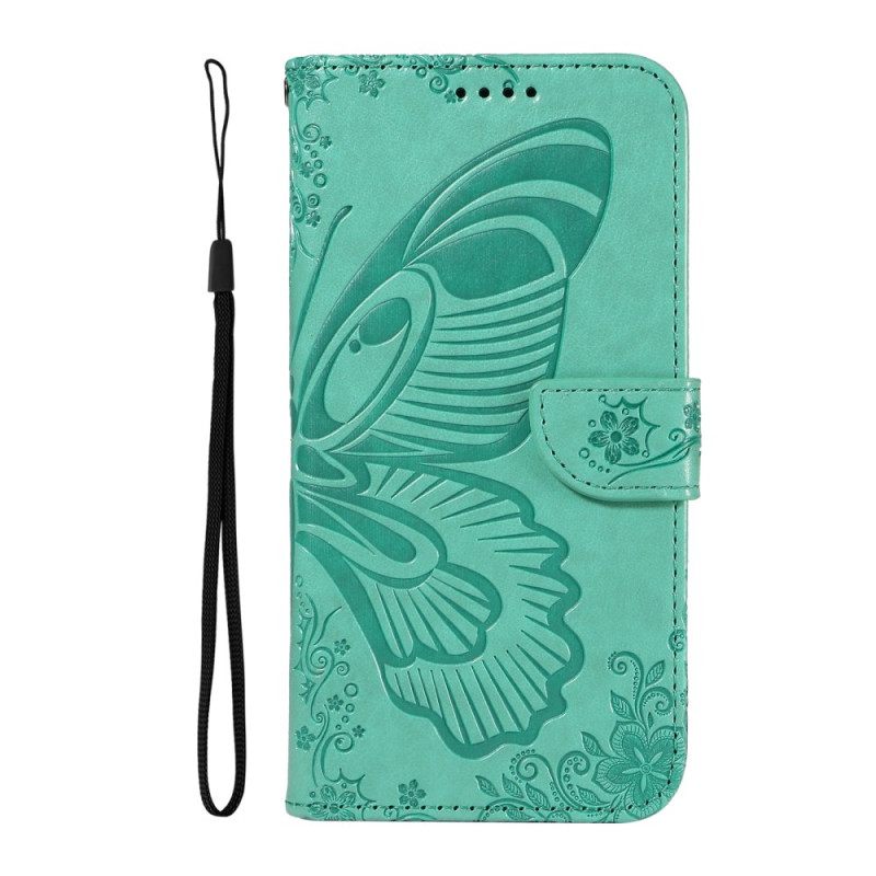 Kotelot Oneplus 13r Perhoskuvioinen Hihnalompakko Suojakuori