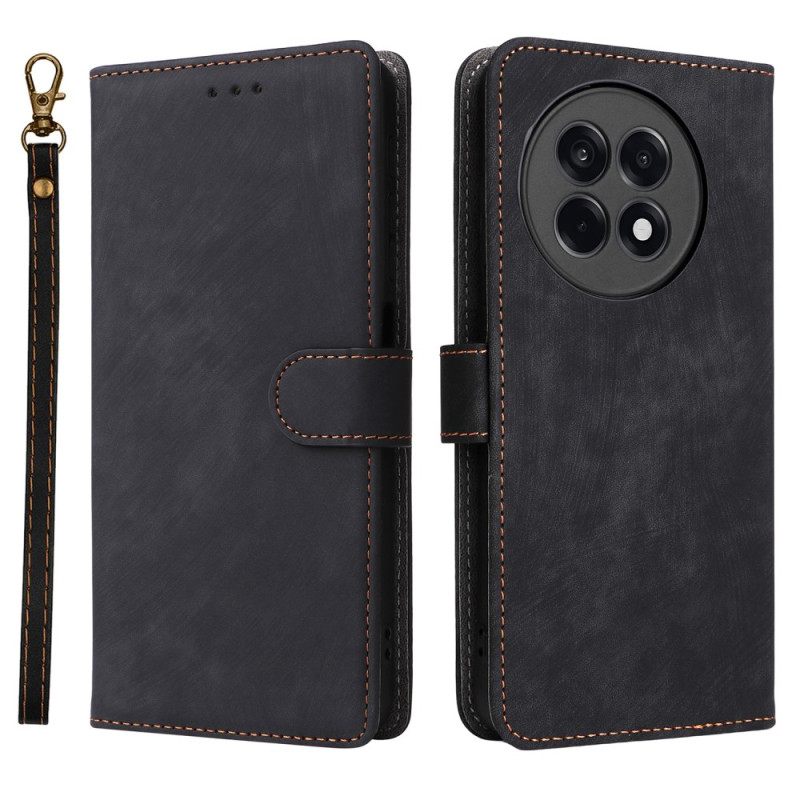 Kuoret Oneplus 13r Rfid-suojattu Nahkakuvio Ja Hihna