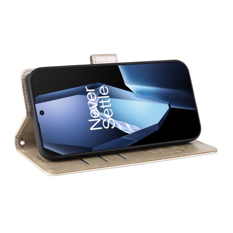 Nahkakotelo Oneplus 13r Kukat