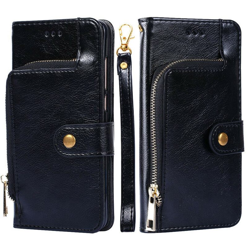 Flip Case OnePlus Nord N10 Etu- Ja Kaulanauhakukkaro
