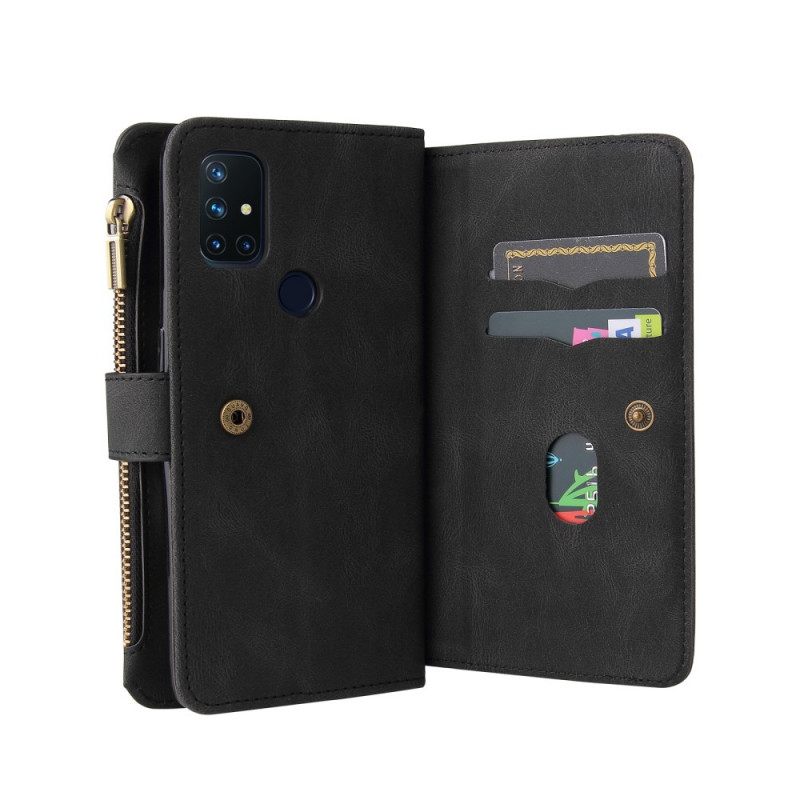 Flip Case OnePlus Nord N10 Monitoiminen 10 Kortin Pidike