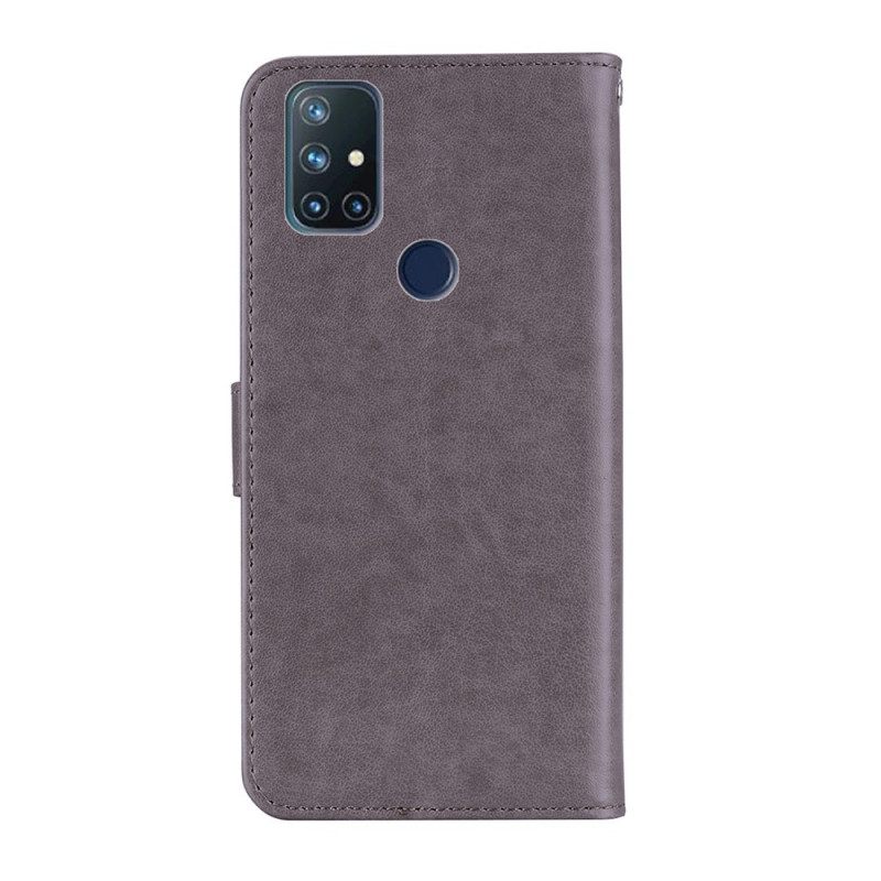 Flip Case OnePlus Nord N10 Pöllömandala Ja Charm