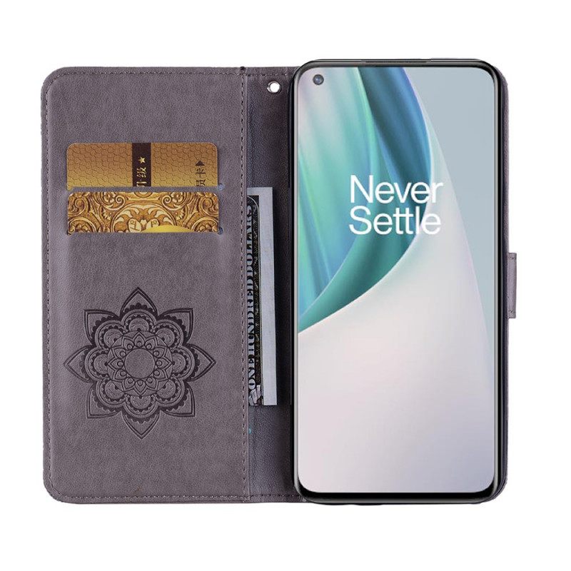Flip Case OnePlus Nord N10 Pöllömandala Ja Charm