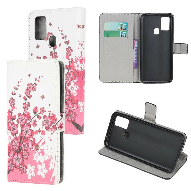 Flip Case OnePlus Nord N10 Trooppiset Kukat