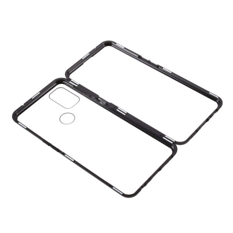 Kuori OnePlus Nord N10 Kaksipuolinen Magneettinen Karkaistu Lasi Ja Metalli