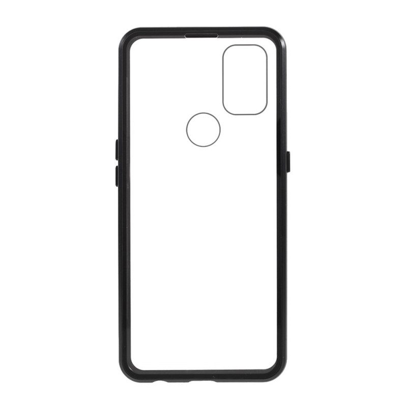 Kuori OnePlus Nord N10 Kaksipuolinen Magneettinen Karkaistu Lasi Ja Metalli