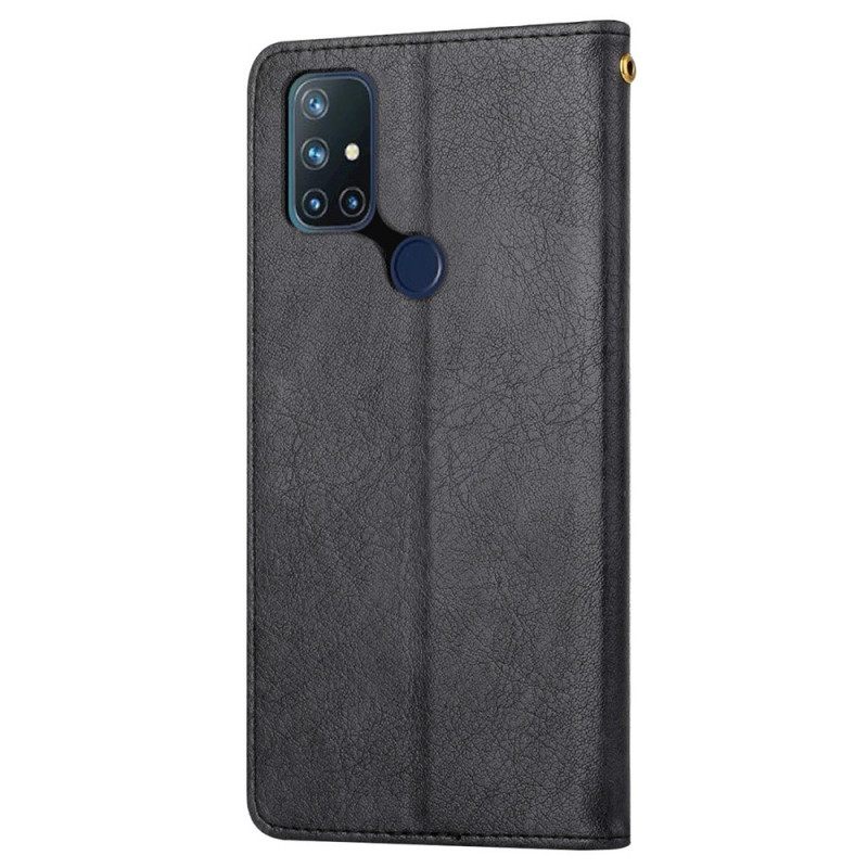 Nahkakotelo OnePlus Nord N10 Faux Leather Silhouette