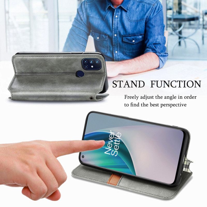Puhelinkuoret OnePlus Nord N10 Kotelot Flip Diamond Texture Leather Effect