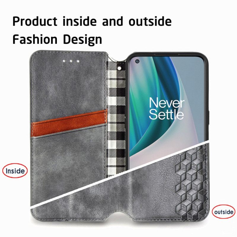 Puhelinkuoret OnePlus Nord N10 Kotelot Flip Diamond Texture Leather Effect