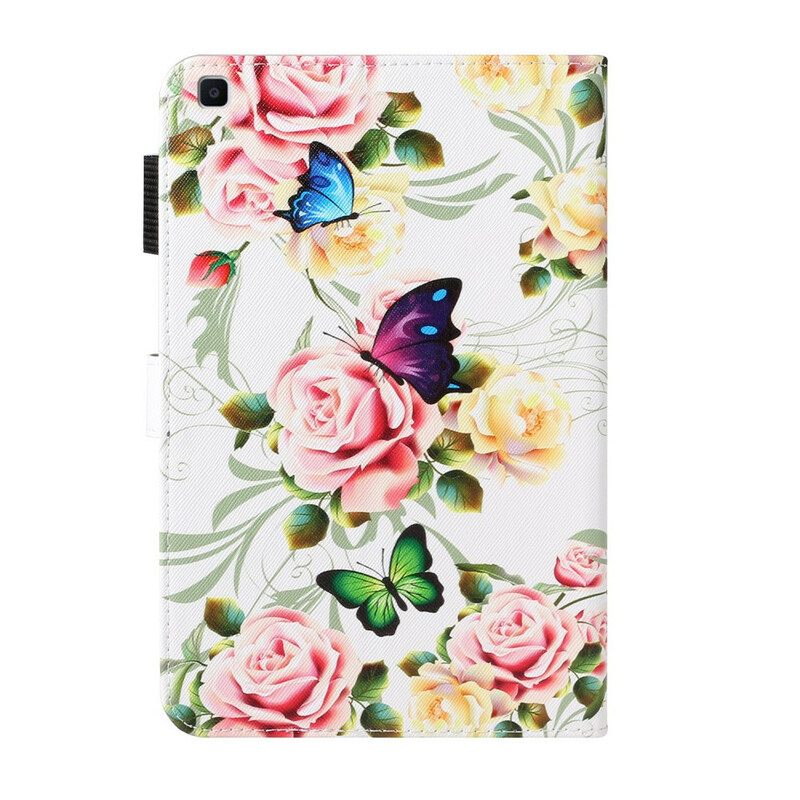Kotelot Samsung Galaxy Tab A 8" (2019) Butterflies On Flowers