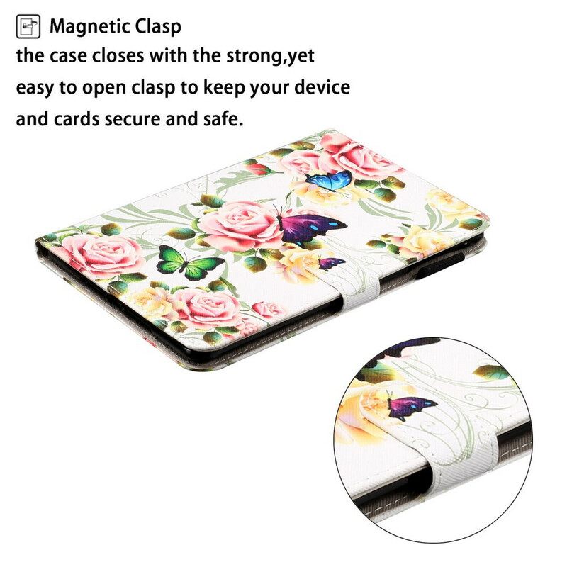 Kotelot Samsung Galaxy Tab A 8" (2019) Butterflies On Flowers