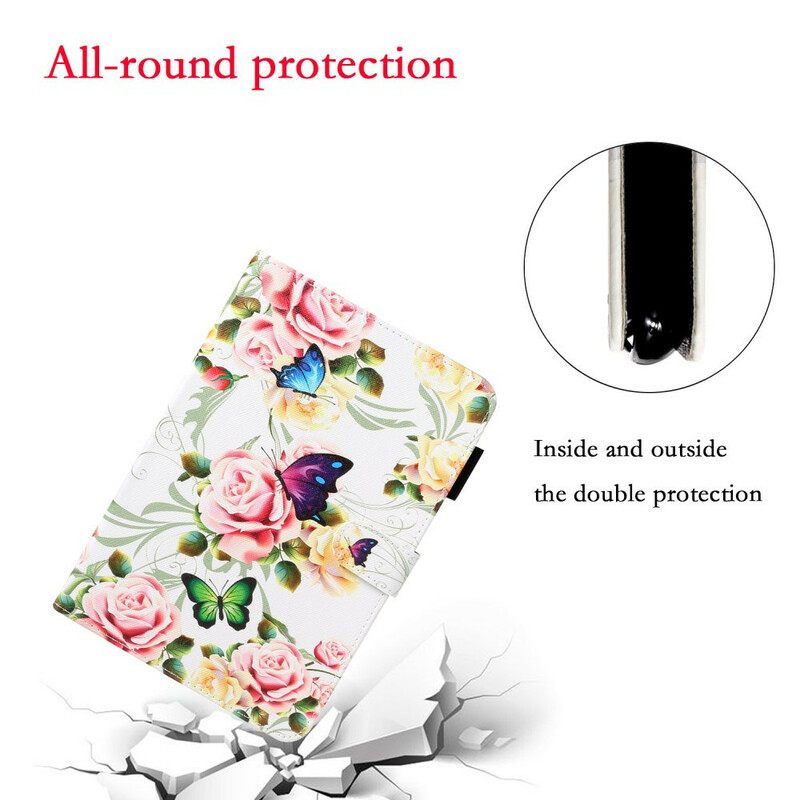 Kotelot Samsung Galaxy Tab A 8" (2019) Butterflies On Flowers