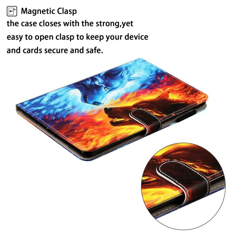 Kotelot Samsung Galaxy Tab A 8" (2019) Fire And Ice Wolf