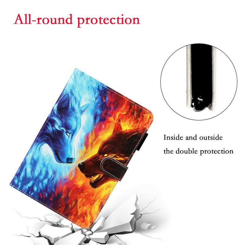 Kotelot Samsung Galaxy Tab A 8" (2019) Fire And Ice Wolf