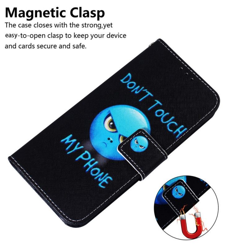 Flip Case Google Pixel 6A Emoji Älä Koske Puhelimeeni