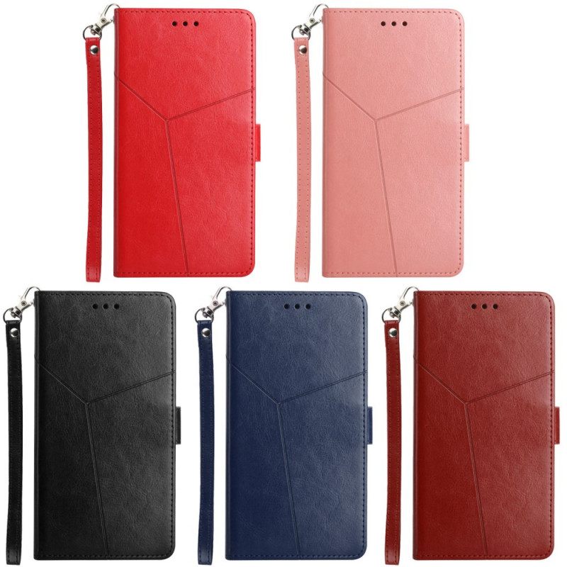Flip Case Google Pixel 6A Suojaketju Kuori Y Strappy Design
