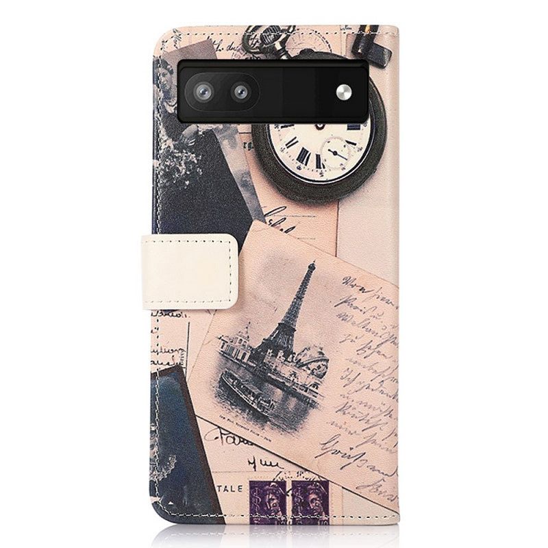 Kotelot Google Pixel 6A Eiffel-tornin Kuvio