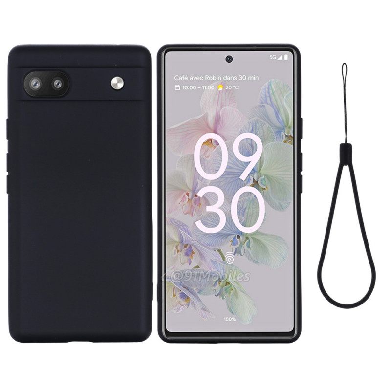 Kuori Google Pixel 6A Suojaketju Kuori Nestemäinen Silikonihihna