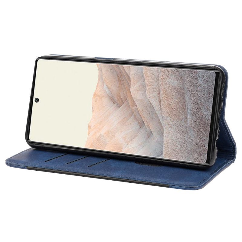 Puhelinkuoret Google Pixel 6A Kotelot Flip Bicolor Signature