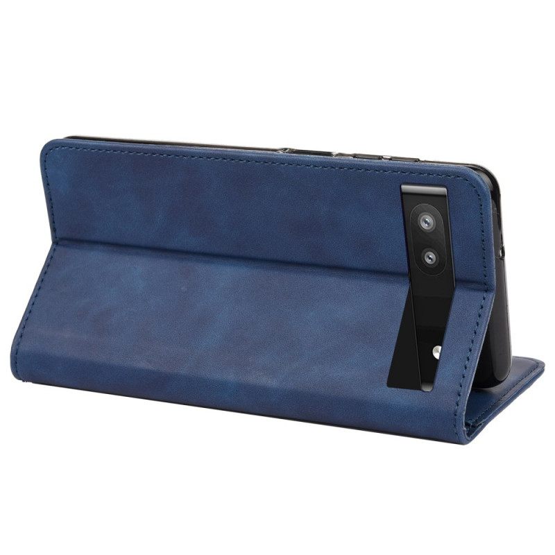 Puhelinkuoret Google Pixel 6A Kotelot Flip Bicolor Signature