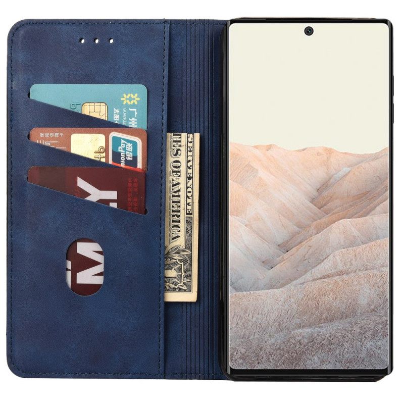 Puhelinkuoret Google Pixel 6A Kotelot Flip Bicolor Signature