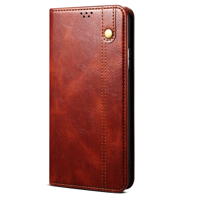Puhelinkuoret Google Pixel 6A Kotelot Flip Waxed Leather Effect