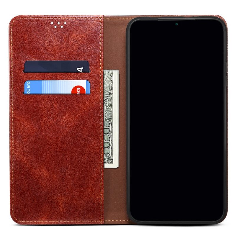 Puhelinkuoret Google Pixel 6A Kotelot Flip Waxed Leather Effect