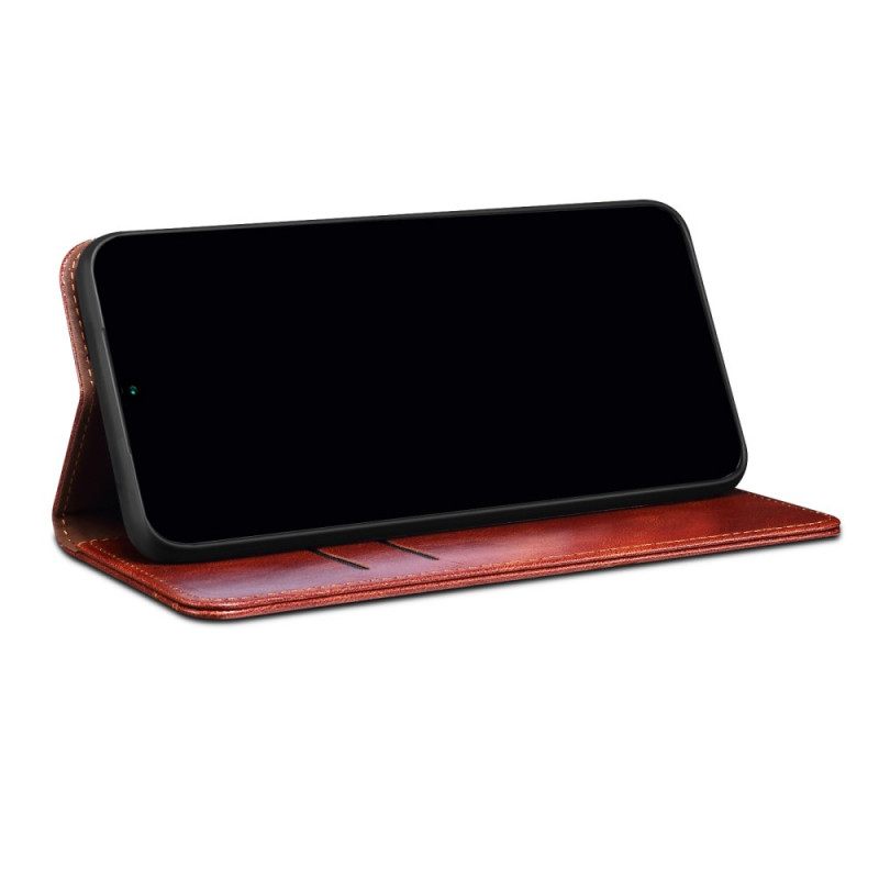 Puhelinkuoret Google Pixel 6A Kotelot Flip Waxed Leather Effect