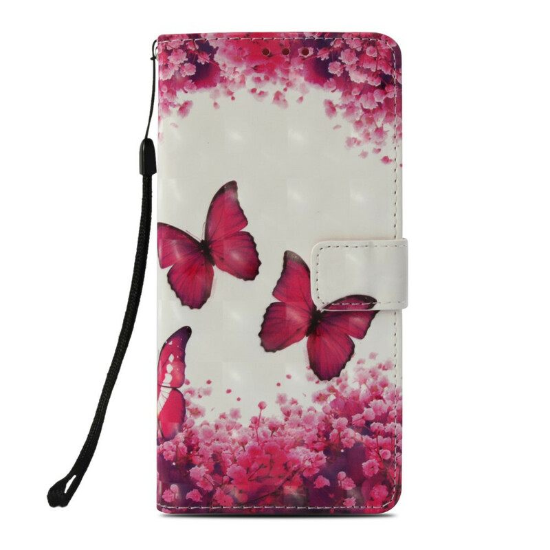 Kotelot Honor 10 Red Butterflies