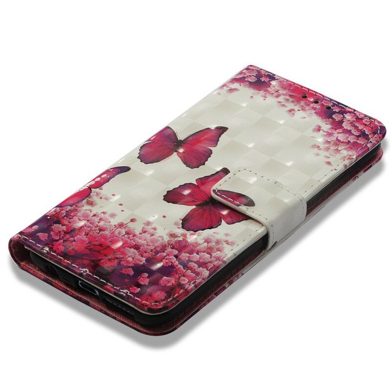 Kotelot Honor 10 Red Butterflies