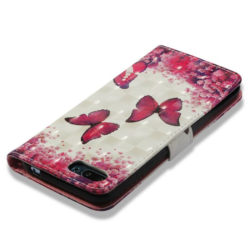 Kotelot Honor 10 Red Butterflies