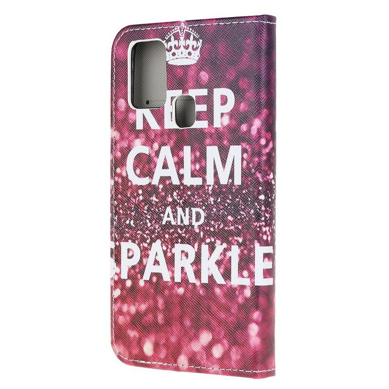 Flip Case OnePlus Nord N100 Pysy Rauhallisena Ja Kimaltele
